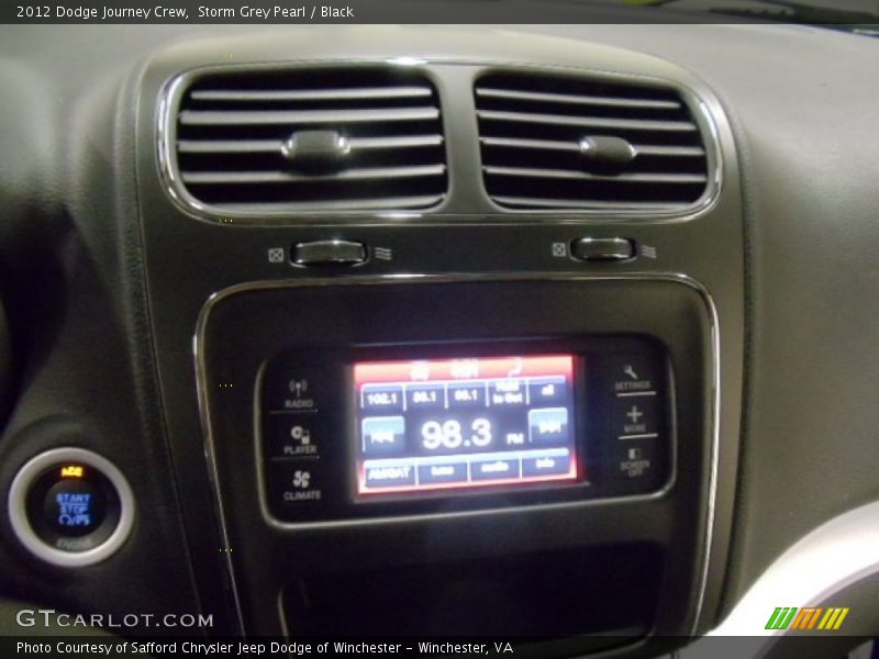 Storm Grey Pearl / Black 2012 Dodge Journey Crew