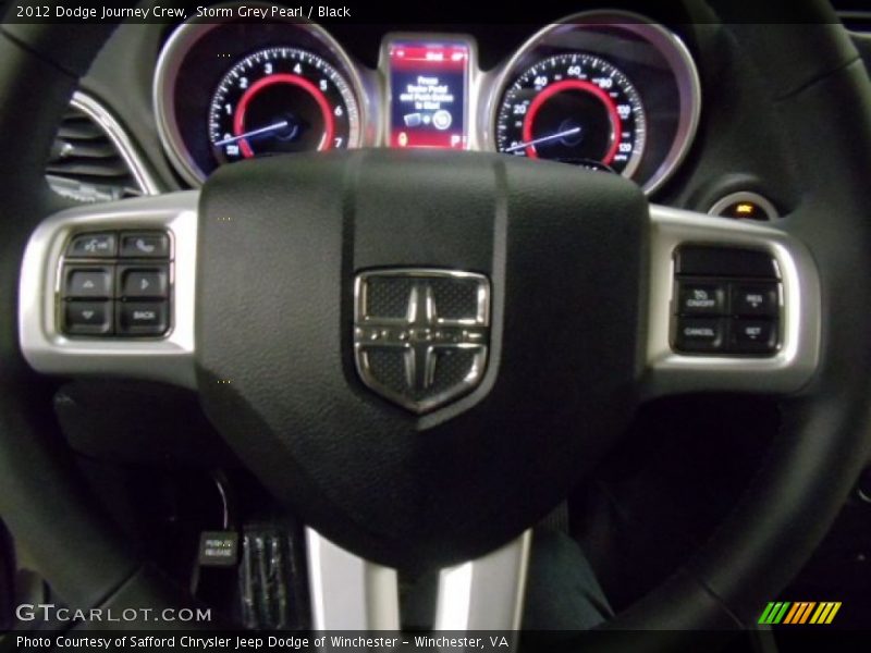 Storm Grey Pearl / Black 2012 Dodge Journey Crew