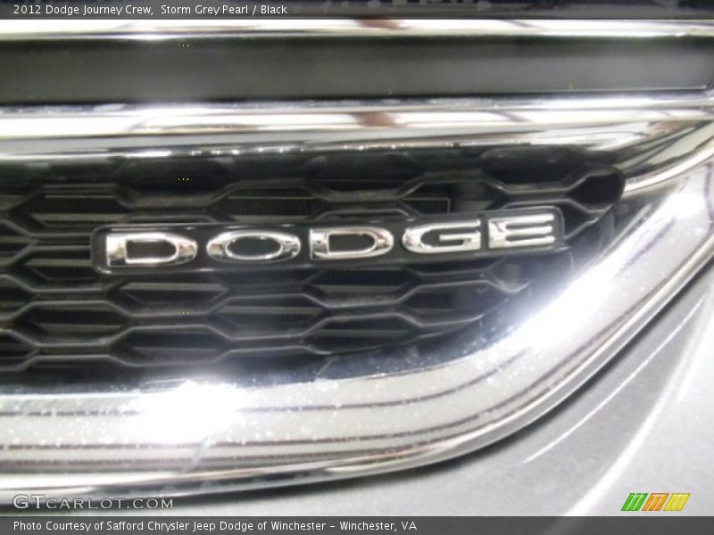 Storm Grey Pearl / Black 2012 Dodge Journey Crew