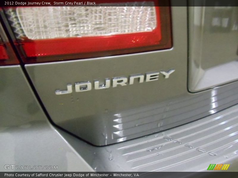 Storm Grey Pearl / Black 2012 Dodge Journey Crew
