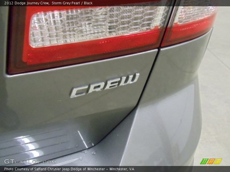 Storm Grey Pearl / Black 2012 Dodge Journey Crew