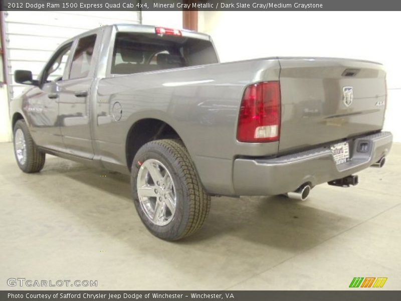 Mineral Gray Metallic / Dark Slate Gray/Medium Graystone 2012 Dodge Ram 1500 Express Quad Cab 4x4