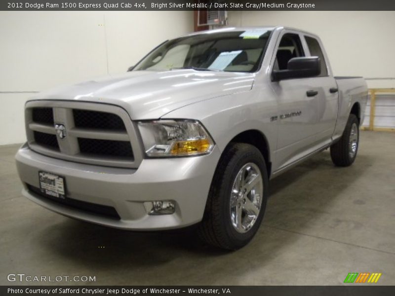 Bright Silver Metallic / Dark Slate Gray/Medium Graystone 2012 Dodge Ram 1500 Express Quad Cab 4x4