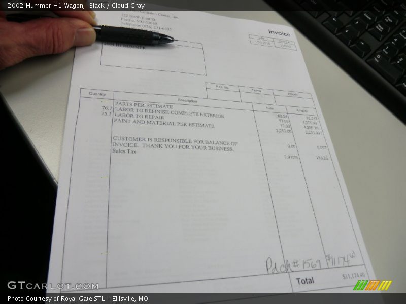 Black / Cloud Gray 2002 Hummer H1 Wagon