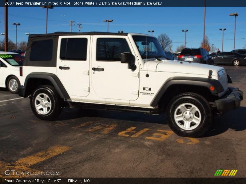 Stone White / Dark Slate Gray/Medium Slate Gray 2007 Jeep Wrangler Unlimited X 4x4