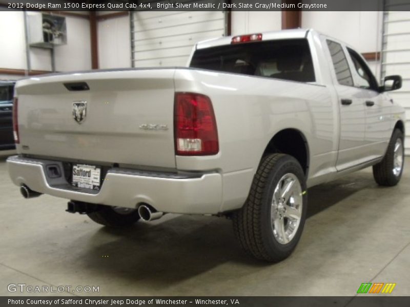 Bright Silver Metallic / Dark Slate Gray/Medium Graystone 2012 Dodge Ram 1500 Express Quad Cab 4x4