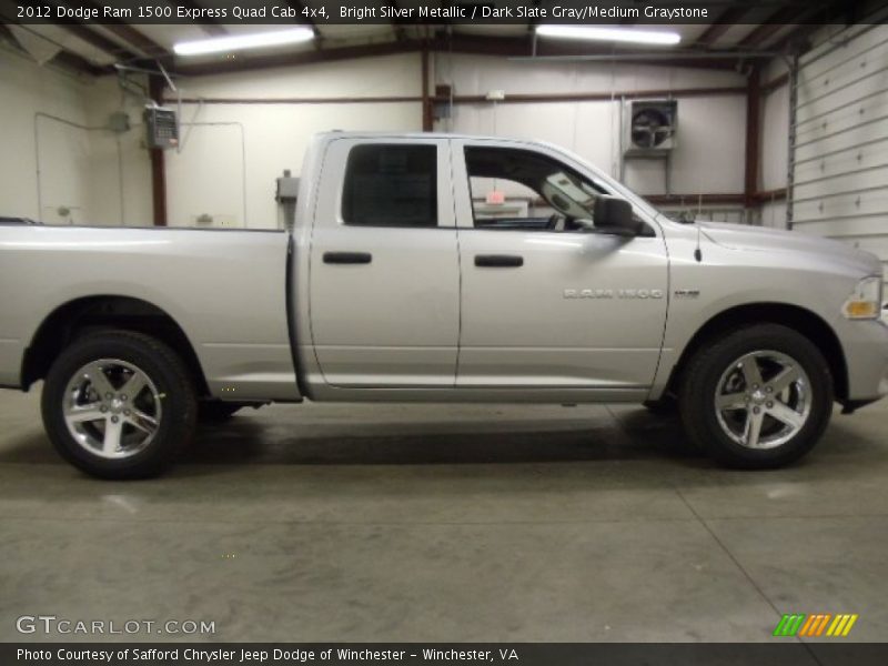 Bright Silver Metallic / Dark Slate Gray/Medium Graystone 2012 Dodge Ram 1500 Express Quad Cab 4x4