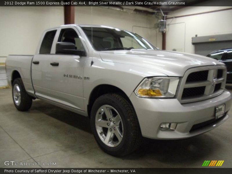 Bright Silver Metallic / Dark Slate Gray/Medium Graystone 2012 Dodge Ram 1500 Express Quad Cab 4x4