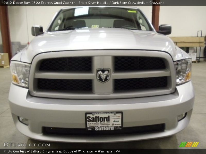 Bright Silver Metallic / Dark Slate Gray/Medium Graystone 2012 Dodge Ram 1500 Express Quad Cab 4x4