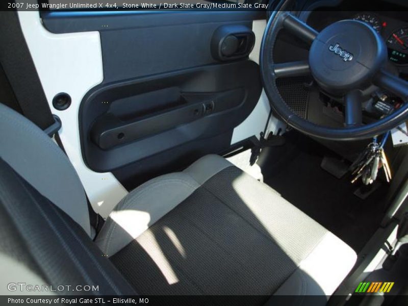 Stone White / Dark Slate Gray/Medium Slate Gray 2007 Jeep Wrangler Unlimited X 4x4
