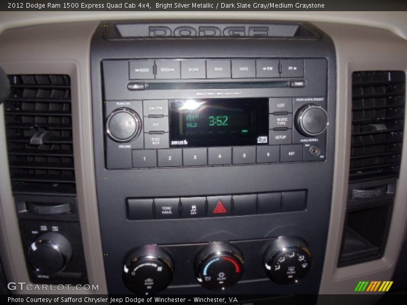 Bright Silver Metallic / Dark Slate Gray/Medium Graystone 2012 Dodge Ram 1500 Express Quad Cab 4x4
