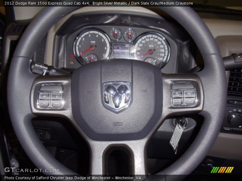 Bright Silver Metallic / Dark Slate Gray/Medium Graystone 2012 Dodge Ram 1500 Express Quad Cab 4x4