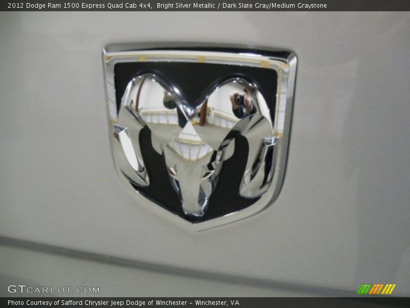 Bright Silver Metallic / Dark Slate Gray/Medium Graystone 2012 Dodge Ram 1500 Express Quad Cab 4x4