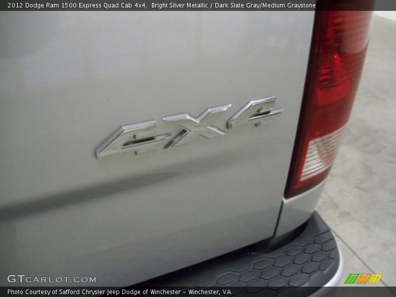 Bright Silver Metallic / Dark Slate Gray/Medium Graystone 2012 Dodge Ram 1500 Express Quad Cab 4x4