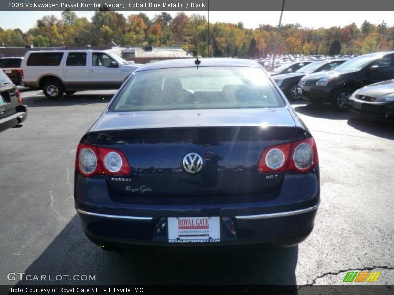 Cobalt Blue Metallic / Black 2008 Volkswagen Passat Komfort Sedan