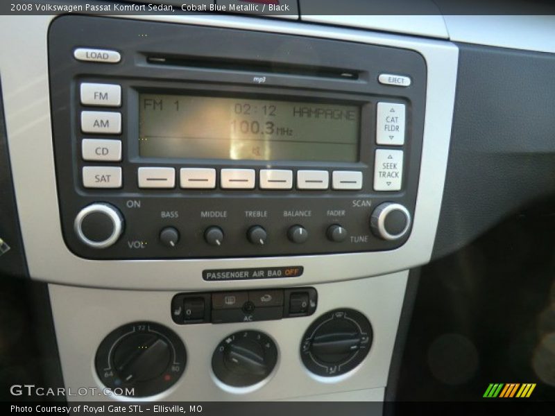 Cobalt Blue Metallic / Black 2008 Volkswagen Passat Komfort Sedan