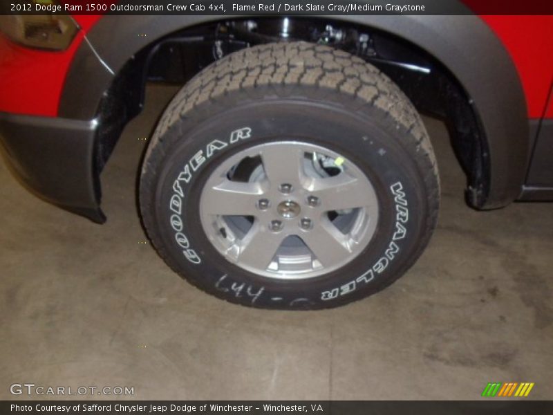 Flame Red / Dark Slate Gray/Medium Graystone 2012 Dodge Ram 1500 Outdoorsman Crew Cab 4x4