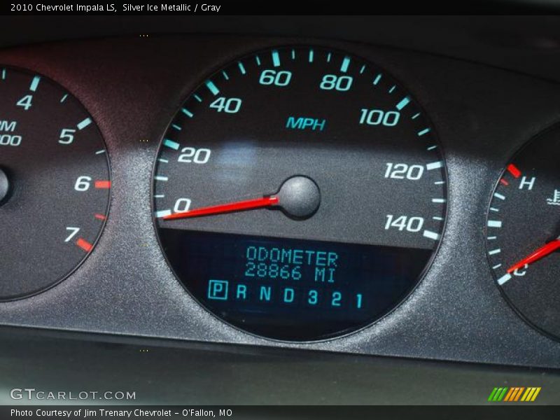 Silver Ice Metallic / Gray 2010 Chevrolet Impala LS