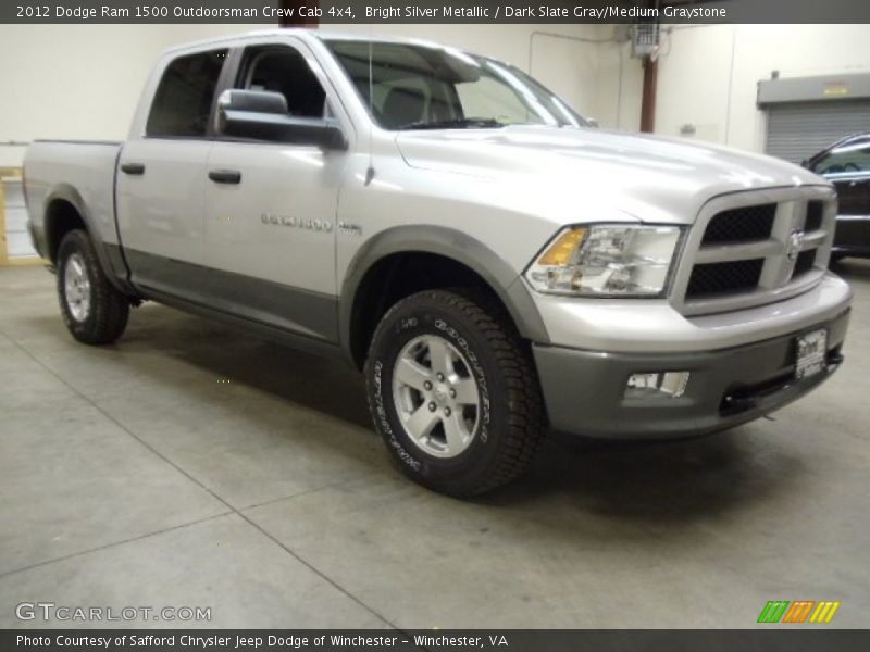 Bright Silver Metallic / Dark Slate Gray/Medium Graystone 2012 Dodge Ram 1500 Outdoorsman Crew Cab 4x4