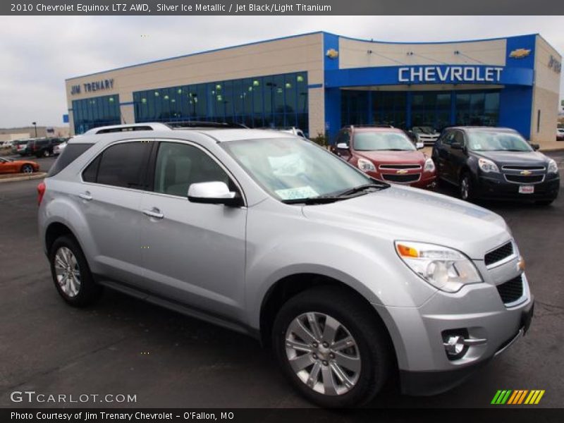 Silver Ice Metallic / Jet Black/Light Titanium 2010 Chevrolet Equinox LTZ AWD