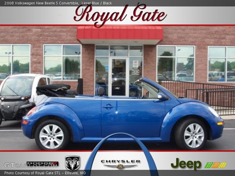 Laser Blue / Black 2008 Volkswagen New Beetle S Convertible