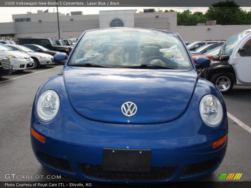 Laser Blue / Black 2008 Volkswagen New Beetle S Convertible