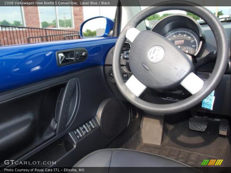 Laser Blue / Black 2008 Volkswagen New Beetle S Convertible