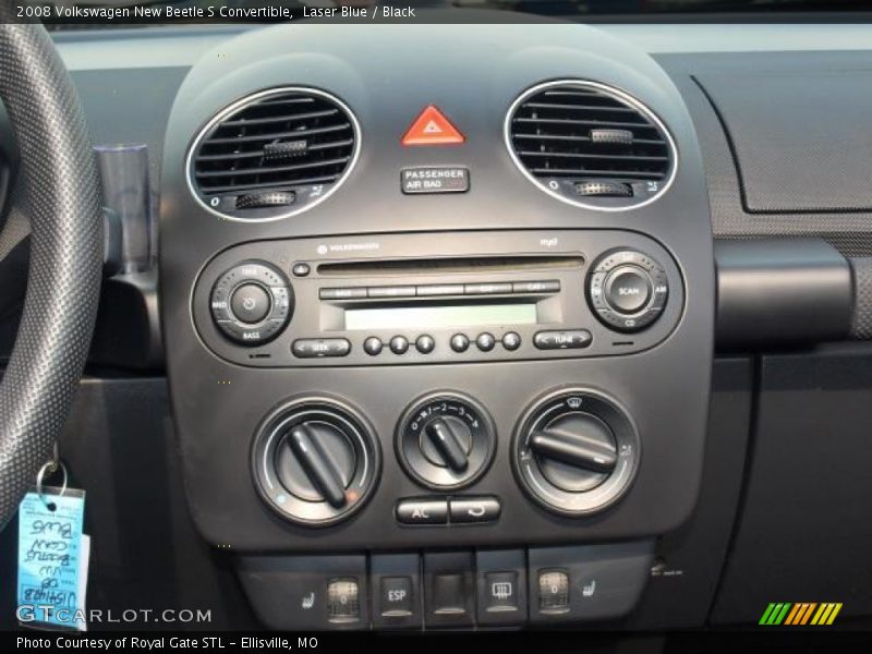 Laser Blue / Black 2008 Volkswagen New Beetle S Convertible
