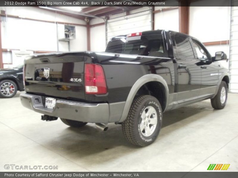 Black / Dark Slate Gray/Medium Graystone 2012 Dodge Ram 1500 Big Horn Crew Cab 4x4