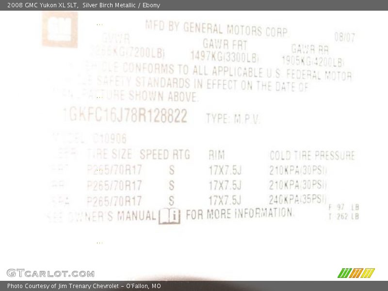 Silver Birch Metallic / Ebony 2008 GMC Yukon XL SLT