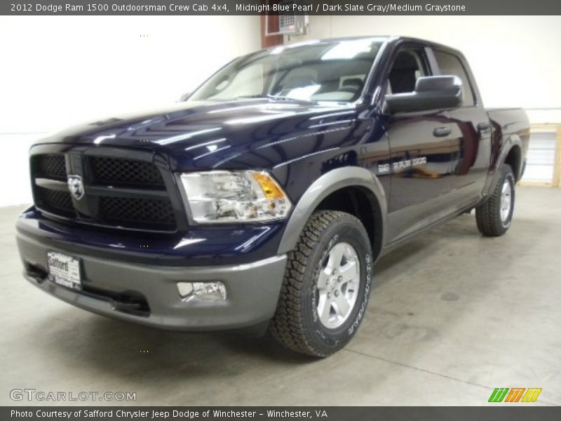 Midnight Blue Pearl / Dark Slate Gray/Medium Graystone 2012 Dodge Ram 1500 Outdoorsman Crew Cab 4x4