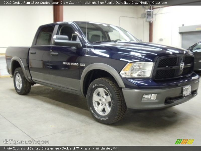 Midnight Blue Pearl / Dark Slate Gray/Medium Graystone 2012 Dodge Ram 1500 Outdoorsman Crew Cab 4x4