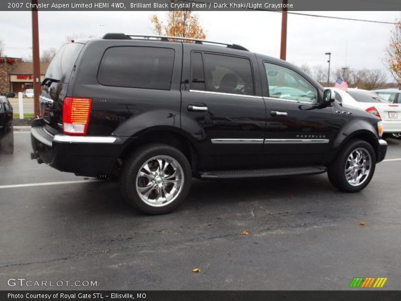 Brilliant Black Crystal Pearl / Dark Khaki/Light Graystone 2007 Chrysler Aspen Limited HEMI 4WD