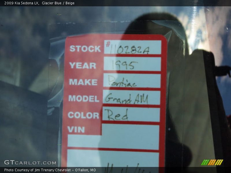 Glacier Blue / Beige 2009 Kia Sedona LX
