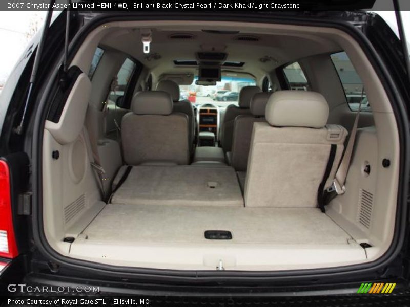 Brilliant Black Crystal Pearl / Dark Khaki/Light Graystone 2007 Chrysler Aspen Limited HEMI 4WD