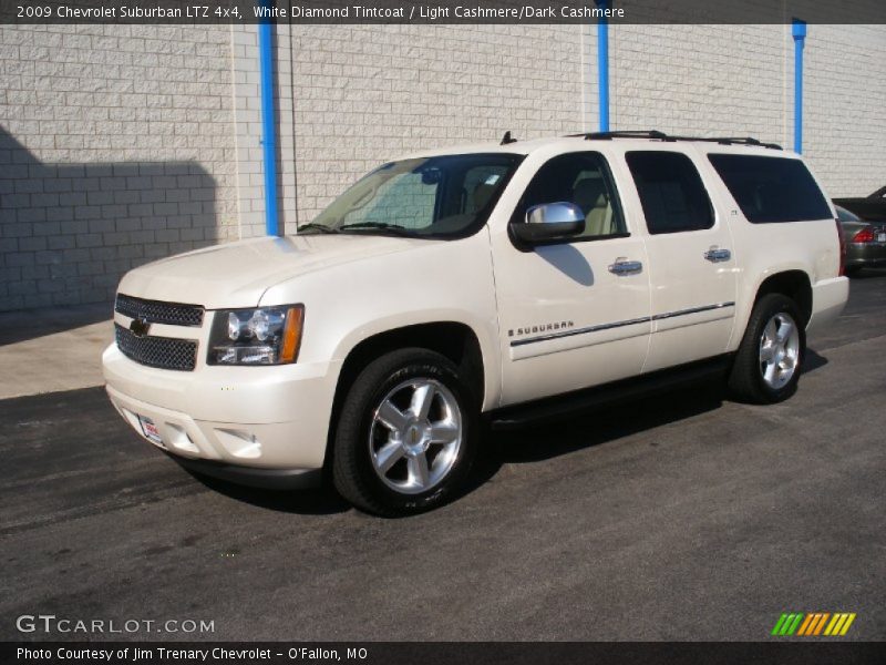 White Diamond Tintcoat / Light Cashmere/Dark Cashmere 2009 Chevrolet Suburban LTZ 4x4