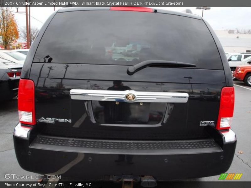 Brilliant Black Crystal Pearl / Dark Khaki/Light Graystone 2007 Chrysler Aspen Limited HEMI 4WD