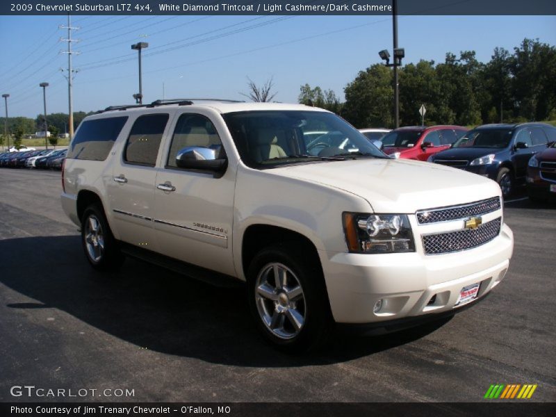 White Diamond Tintcoat / Light Cashmere/Dark Cashmere 2009 Chevrolet Suburban LTZ 4x4