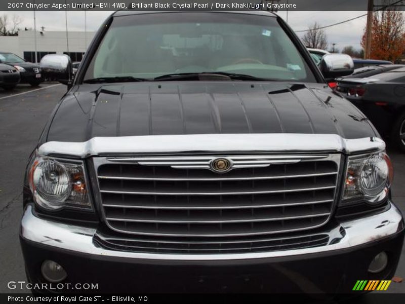 Brilliant Black Crystal Pearl / Dark Khaki/Light Graystone 2007 Chrysler Aspen Limited HEMI 4WD