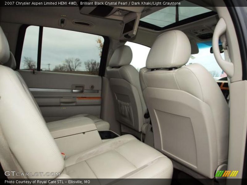 Brilliant Black Crystal Pearl / Dark Khaki/Light Graystone 2007 Chrysler Aspen Limited HEMI 4WD
