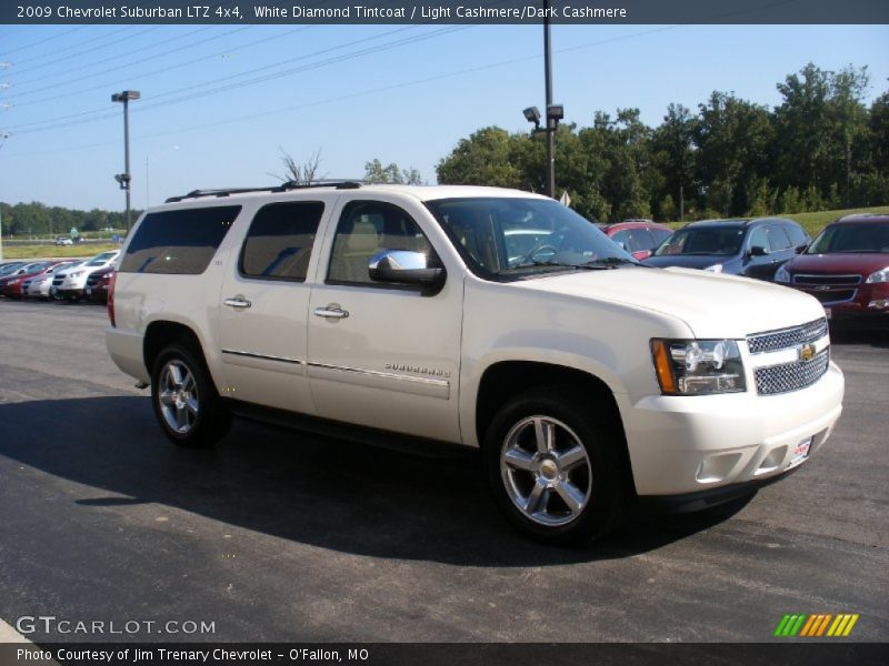 White Diamond Tintcoat / Light Cashmere/Dark Cashmere 2009 Chevrolet Suburban LTZ 4x4