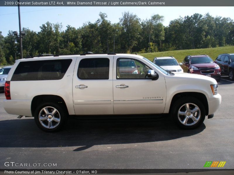 White Diamond Tintcoat / Light Cashmere/Dark Cashmere 2009 Chevrolet Suburban LTZ 4x4