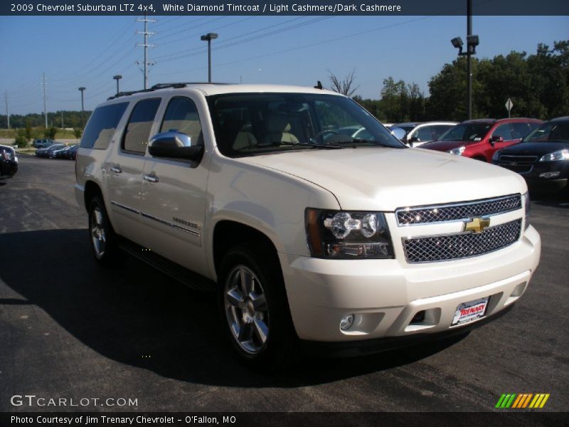 White Diamond Tintcoat / Light Cashmere/Dark Cashmere 2009 Chevrolet Suburban LTZ 4x4