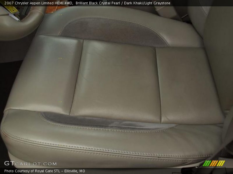Brilliant Black Crystal Pearl / Dark Khaki/Light Graystone 2007 Chrysler Aspen Limited HEMI 4WD