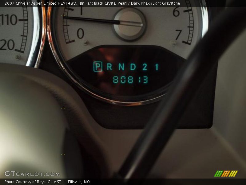 Brilliant Black Crystal Pearl / Dark Khaki/Light Graystone 2007 Chrysler Aspen Limited HEMI 4WD