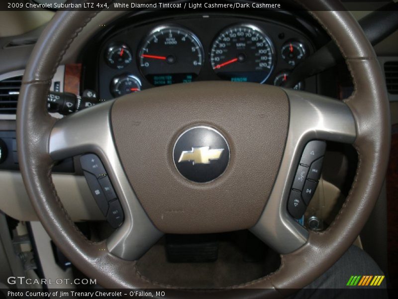 White Diamond Tintcoat / Light Cashmere/Dark Cashmere 2009 Chevrolet Suburban LTZ 4x4