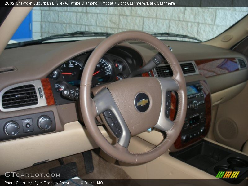 White Diamond Tintcoat / Light Cashmere/Dark Cashmere 2009 Chevrolet Suburban LTZ 4x4