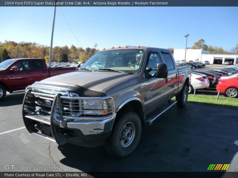 Arizona Beige Metallic / Medium Parchment 2004 Ford F350 Super Duty Lariat Crew Cab 4x4