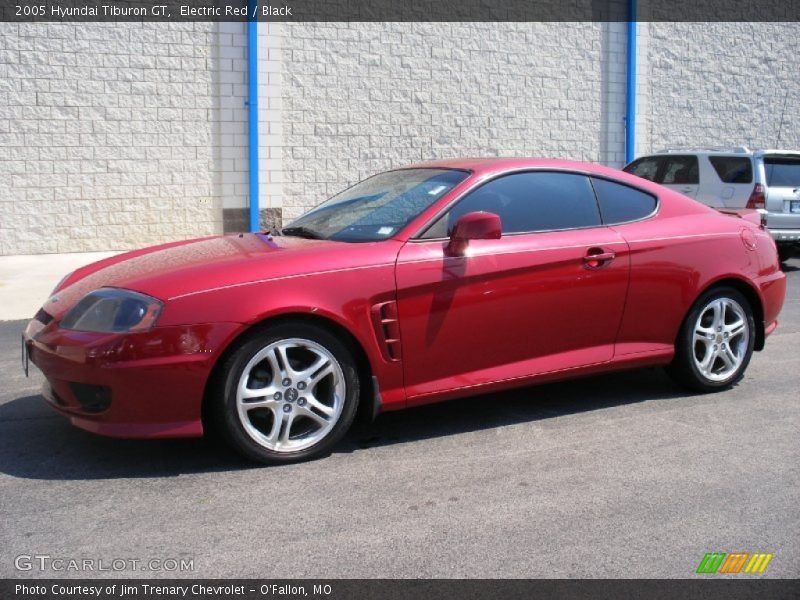 Electric Red / Black 2005 Hyundai Tiburon GT