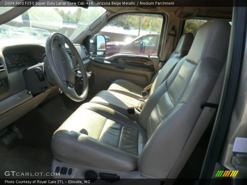 Arizona Beige Metallic / Medium Parchment 2004 Ford F350 Super Duty Lariat Crew Cab 4x4
